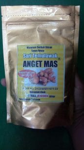 Read more about the article Minuman ekstrak Sari Temulawak dengan palm sugar cap ANGET MAS