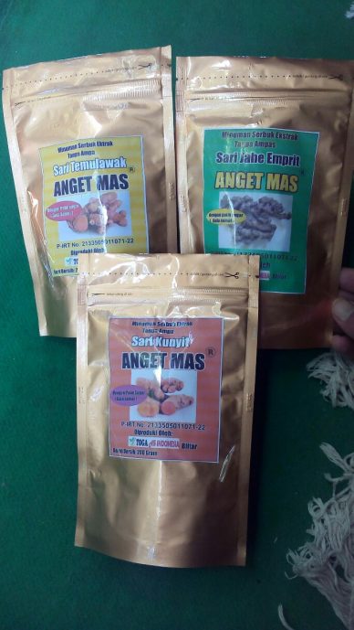 Sari kunyit, temulawak, jahe